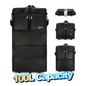 Travel essentials Large-capacity plegable waterproof bag with ruedas, easy to store and pack more items. portable storage plegable stylish multifunctional Spinner Expandable outdoor bag for lightweight space wet equipo luggage bolso garment 100L