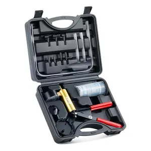 Orion Motor Tech Brake Bleeder Kit with Hand Vacuum Pump and Adapters, Brake Bleeding Kit for Brake Fluid Power Steering Fluid More, Vacuum Brake Bleeder Pump with Pressure Gauge Gray/Black/Blue, Car Diagnostic Tools, fathersdaygift
