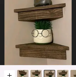 Corner shelves.  Handmade solid wood floating triangle corner shelve. Triangle corner shelves. Easy installation. Woodworking. Remodeling.