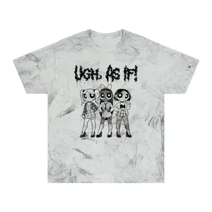Cute Goth Tie-Dye T-Shirt — 'Ugh, As If' 2000s Cartoon Parody