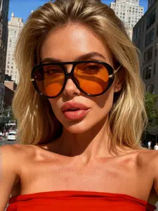 Unisex Y2K Trendy Large Frame Glasses, Retro Classic Style, Durable Streetwear Accessories, Perfect for Daily Use, Parties, Gifts