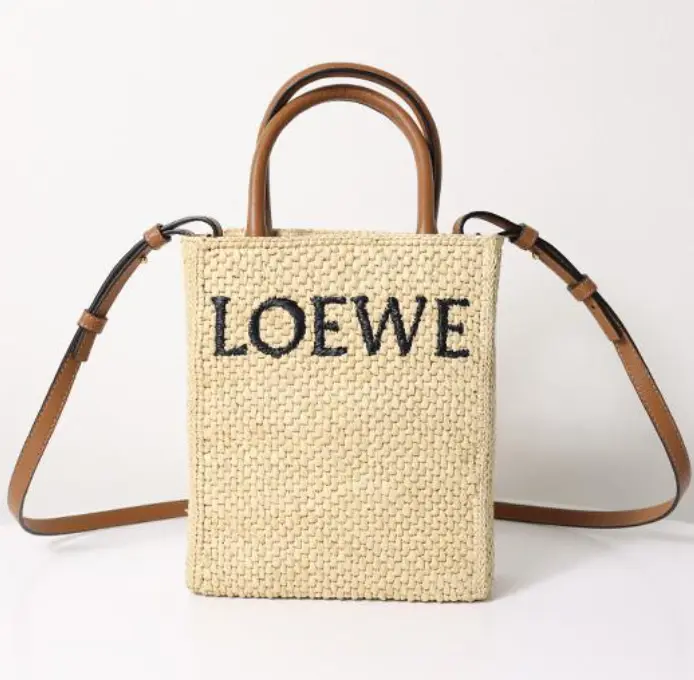 Pre-owned Loewe raffia Tote Bags LOEWE　Standard A5 Tote bag in raffia　4000040041663