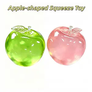 Malt Sugar Apple Squishy Toy Set, 2-Pack Soft Gel Stress Relief Toy, Unisex Anxiety Relief Gift, Creative Desk Decor, Holiday Present