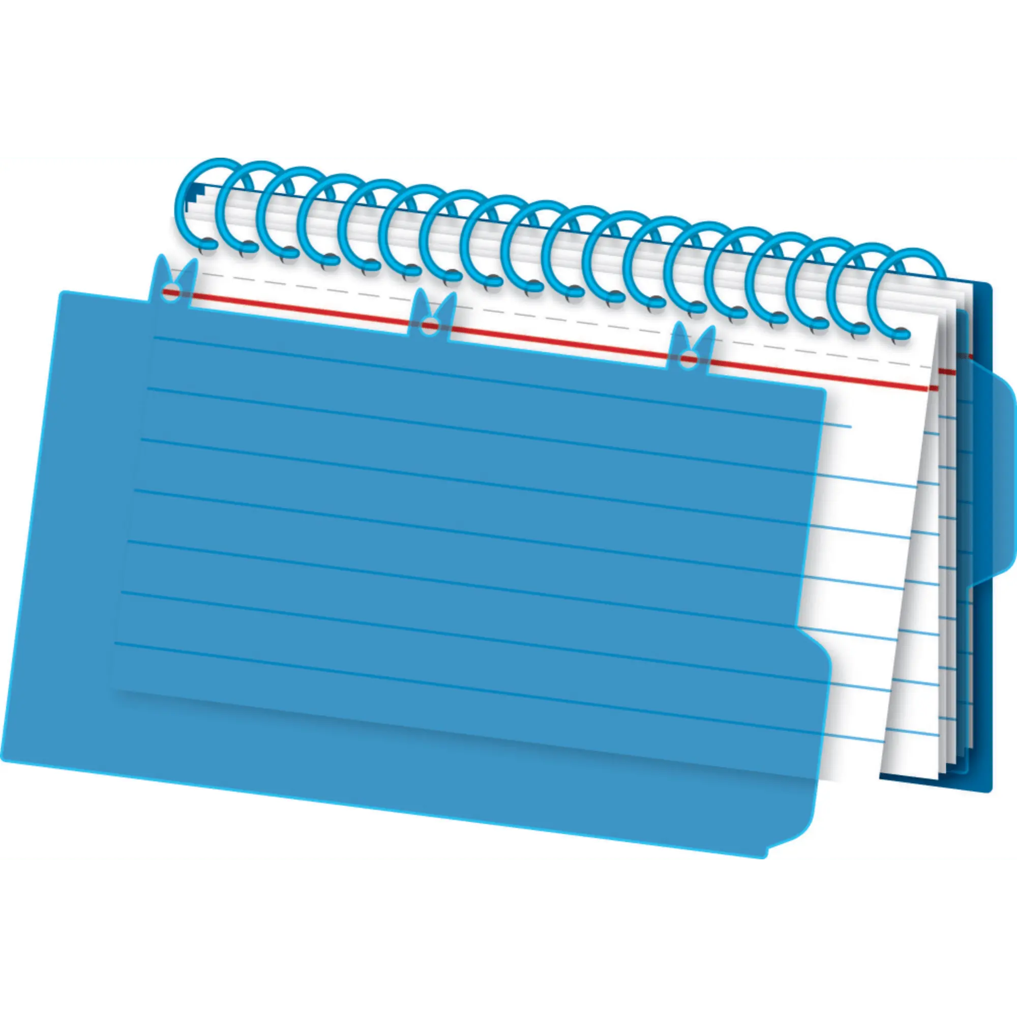 Office Depot Viewfront Spiral Index Cards With Polypropylene Cover, 3in x 5in, Assorted Colors, 50 Bound Cards, OD73138