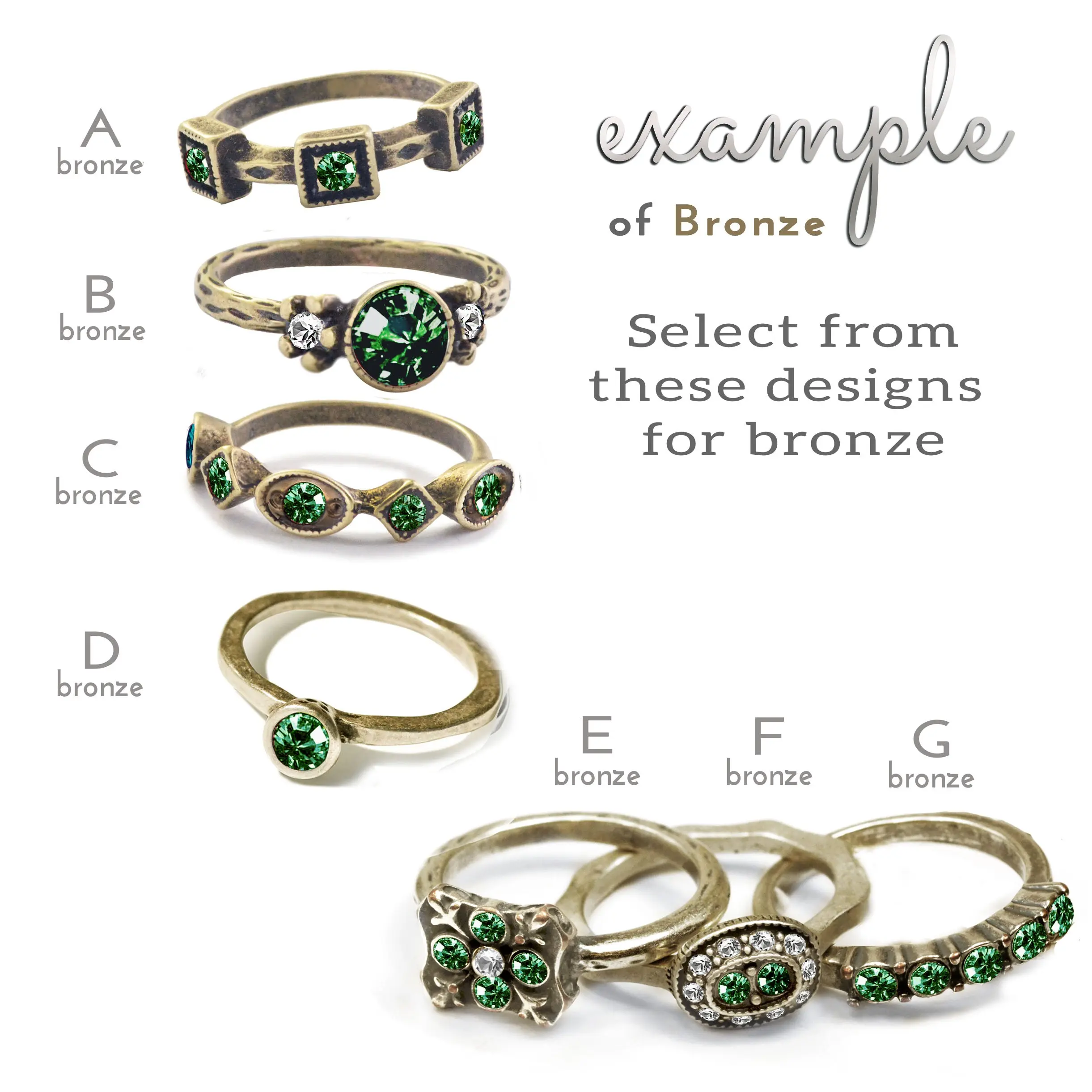 Birthstone Stackable Vintage Ring