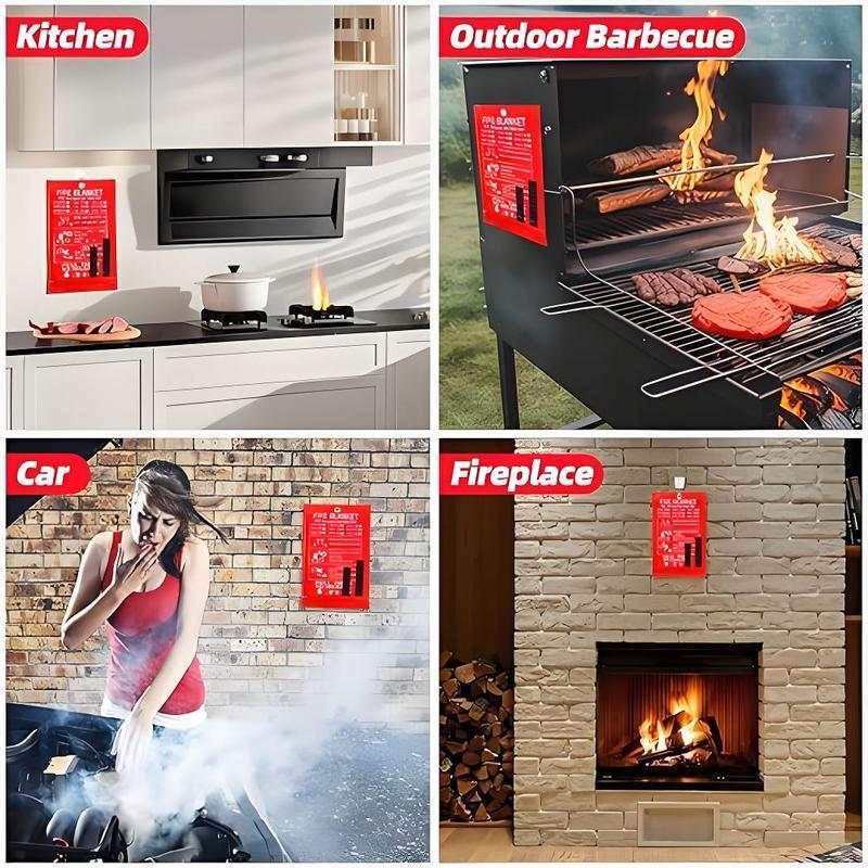 Home Emergency Fire Blanket, Fast Fire Suppression for Kitchen, Essential Fire Safety Gear,mothers day gift