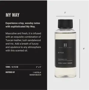 Hotel Collection - My Way Essential Oil Scent - Luxury Hotel Inspired Aromatherapy Scent Diffuser Oil - for Essential Oil Diffusers - 120mL Fragrance Freshener Scented Bottle Perfume
