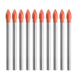 Viral 10PCS Multi-Material Drill Bits – 6mm / 8mm Optional, Tungsten Carbide Tip for Glass, Tile, Wood & Concrete, Smooth Precision Drilling