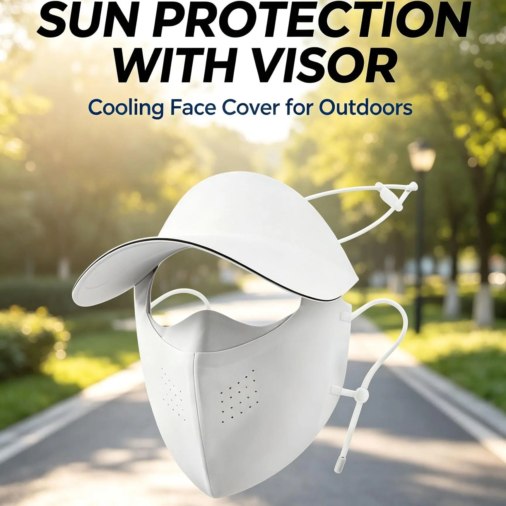 Women's Ice Silk Full Face Sun Mask, Breathable UPF 50+ Hooded Balaclava for Cycling and Outdoor Sports, Female, Upf50+