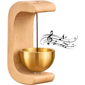 Magnetic Door Chime Bell, Wooden Shopkeepers Bell for Door Opening - Ding Ding Sound