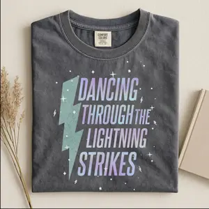 Comfort Colors Opalite Showgirl Shirt, Dancing Through The Lightning Strikes, TS Inspired Graphic Tee, Now The Sky Is Opalite