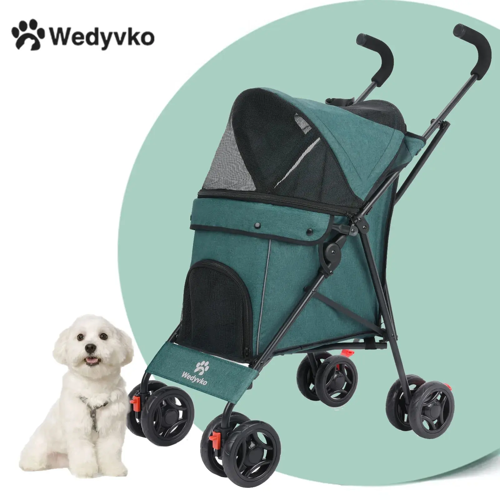 Lightweight Outdoor Pet Stroller for Dogs and Cats