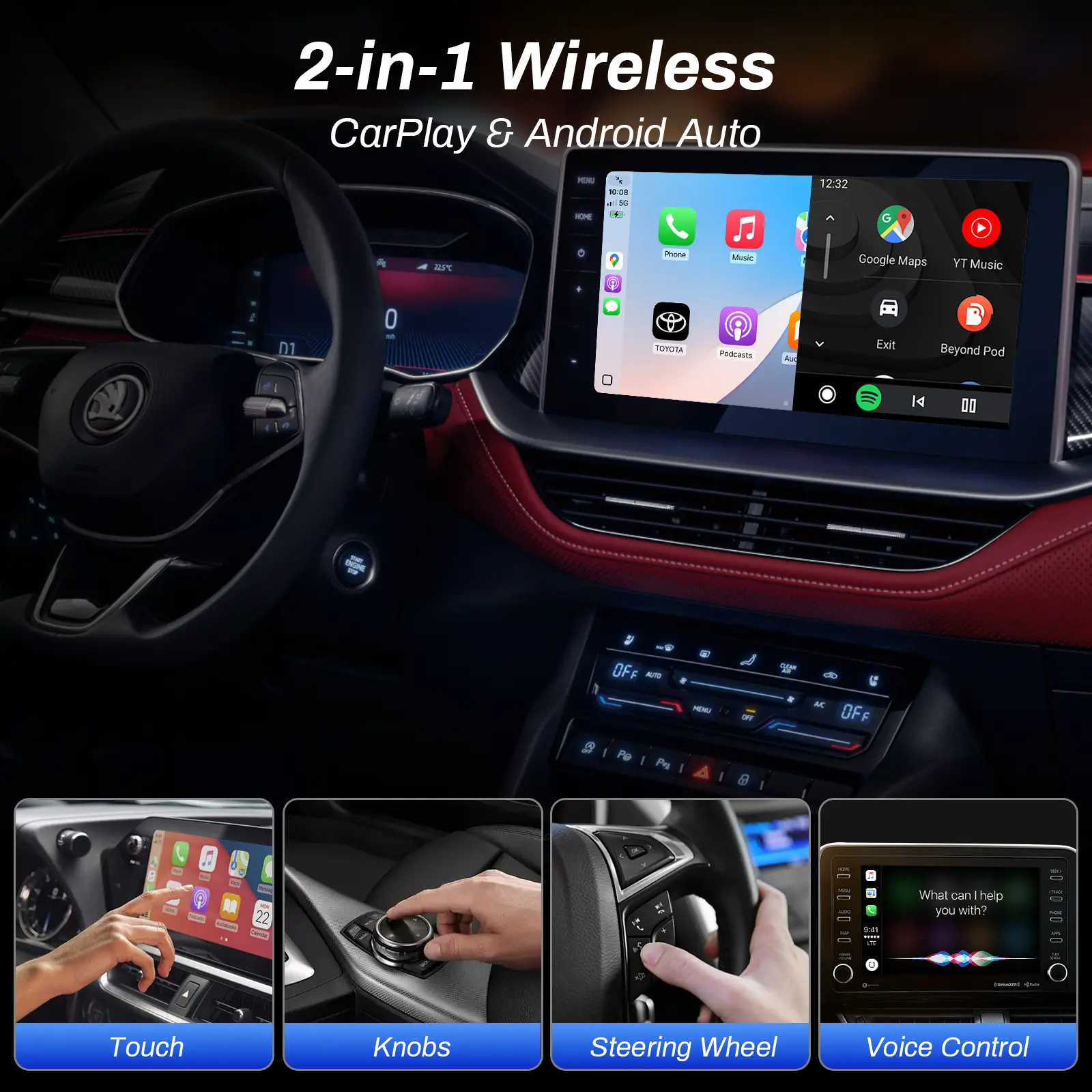 Wireless Apple CarPlay and Android Auto Converter
