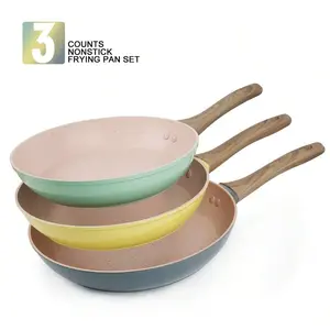 Non-Stick Fry Pan Set, Cookware, Stackable, Suitable for Induction Cooktops, Easy to Clean, Dishwasher Safe, Ideal for Frying Eggs, Pancakes, Steak