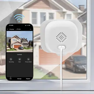 1080P Window Camera,2.4G WiFi Security Cam for Indoor Outdoor,24/7 Surveillance Monitoring Camera,IR Night Vision,Two-Way Talk,PIR Motion Detection,Wall CCTV Mount,IP Camera,Camera Systems,White indoor Security Camera,Easy to Set Up, Card