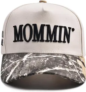 Women’s Mom Trucker Hat – Vintage Two-Tone Ponytail Baseball Cap, Embroidered Adjustable Snapback, Perfect Gift for Moms