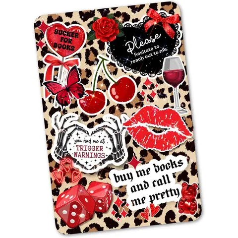 Leopard Print Holographic Cardstock Clear Case Insert for Kindle | Dark Romance Book Lover Gift | Bookish Stickers for Kindle | Gothic Kindle Decorating Accessories | Booktok Smartphone Aesthetic Cover | Leopard