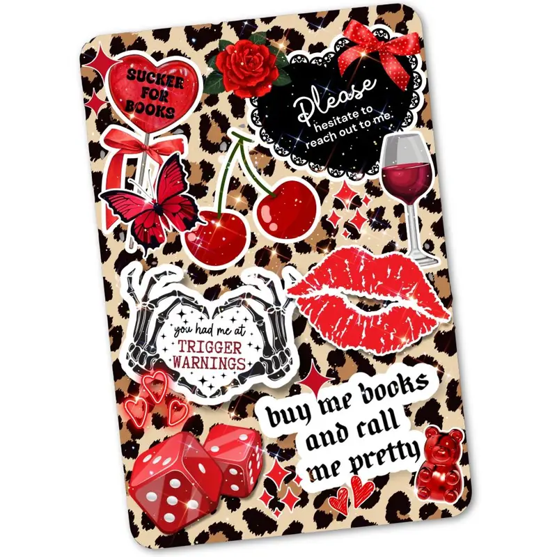 Leopard Print Holographic Cardstock Clear Case Insert for Kindle | Dark Romance Book Lover Gift | Bookish Stickers for Kindle | Gothic Kindle Decorating Accessories | Booktok Smartphone Aesthetic Cover | Leopard