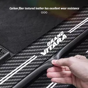 4 Pieces Suzuki Grand Vitara Carbon Fiber Texture Scratch-Resistant Protection Bars, Easy Installation, Durable Car Threshold Guards