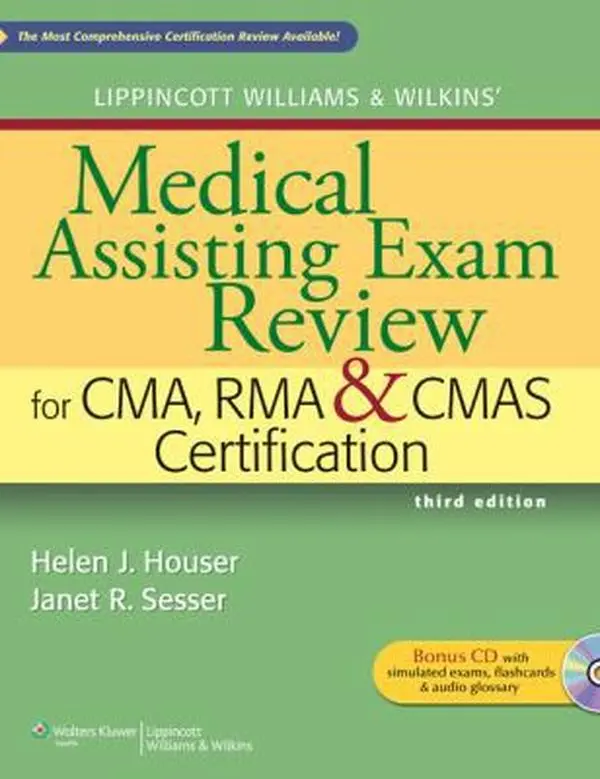USED Book - Lippincott Williams & Wilkins Medical Assisting Exam Review for CMA, RMA & CMAS Certification by Helen J. Houser (Paperback) - english