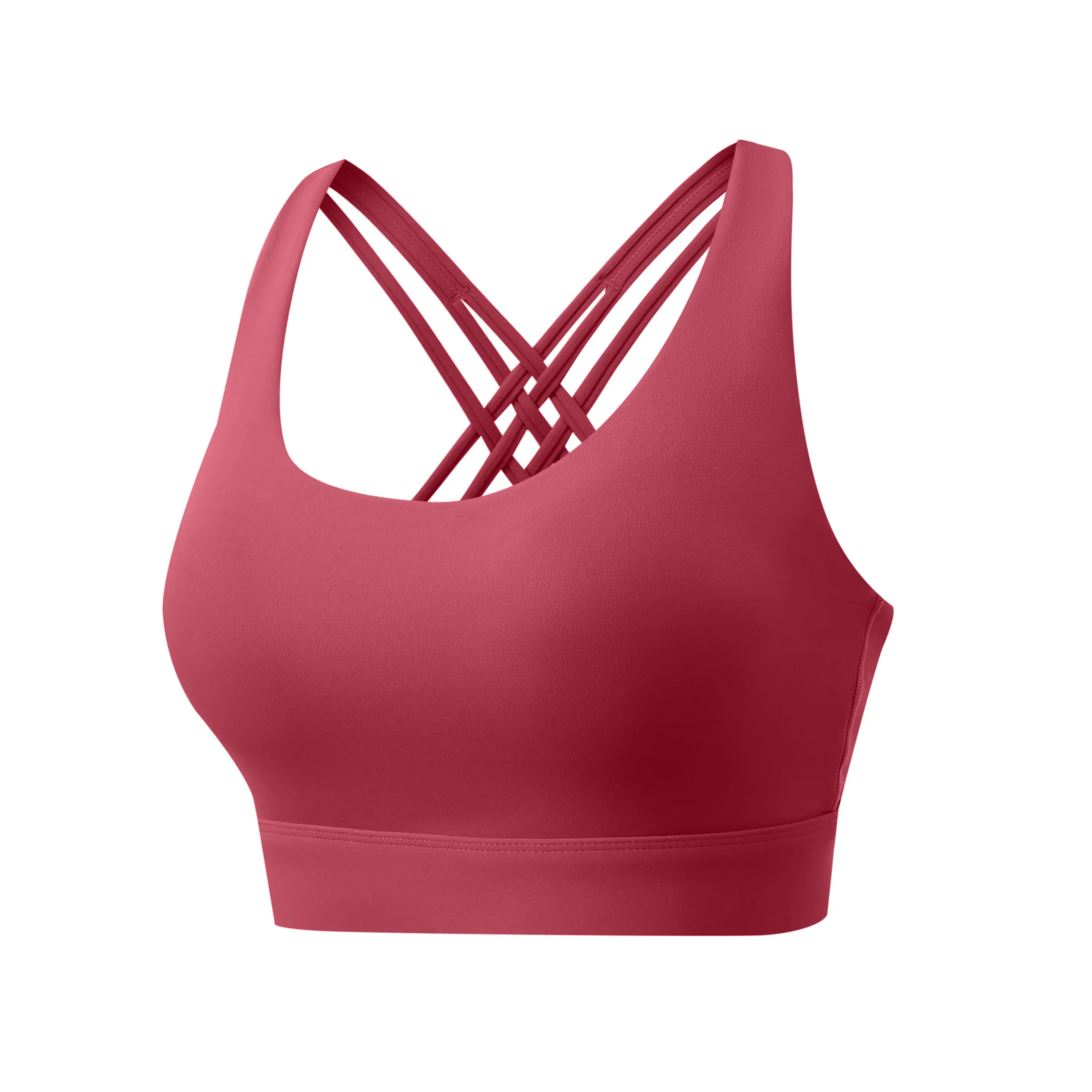 BYAWAY Women's High Support Criss Cross Activewear Sports Bra - Adjustable Hook Back, Sewn-In Pads, Womens Fitness & Adjustable Sports Bra for Running, Gym (1 Pack & 3 Pack Available), Activewear Sports Bras