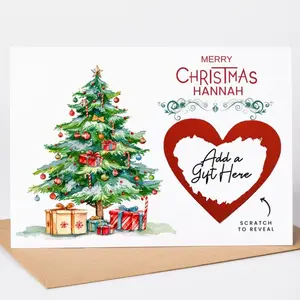 Christmas Gift Scratch to reveal, Christmas Gift Card, Scratch Card, Scratch Voucher Christmas Gift, Christmas Gift Ticket, Scratch Off Cards