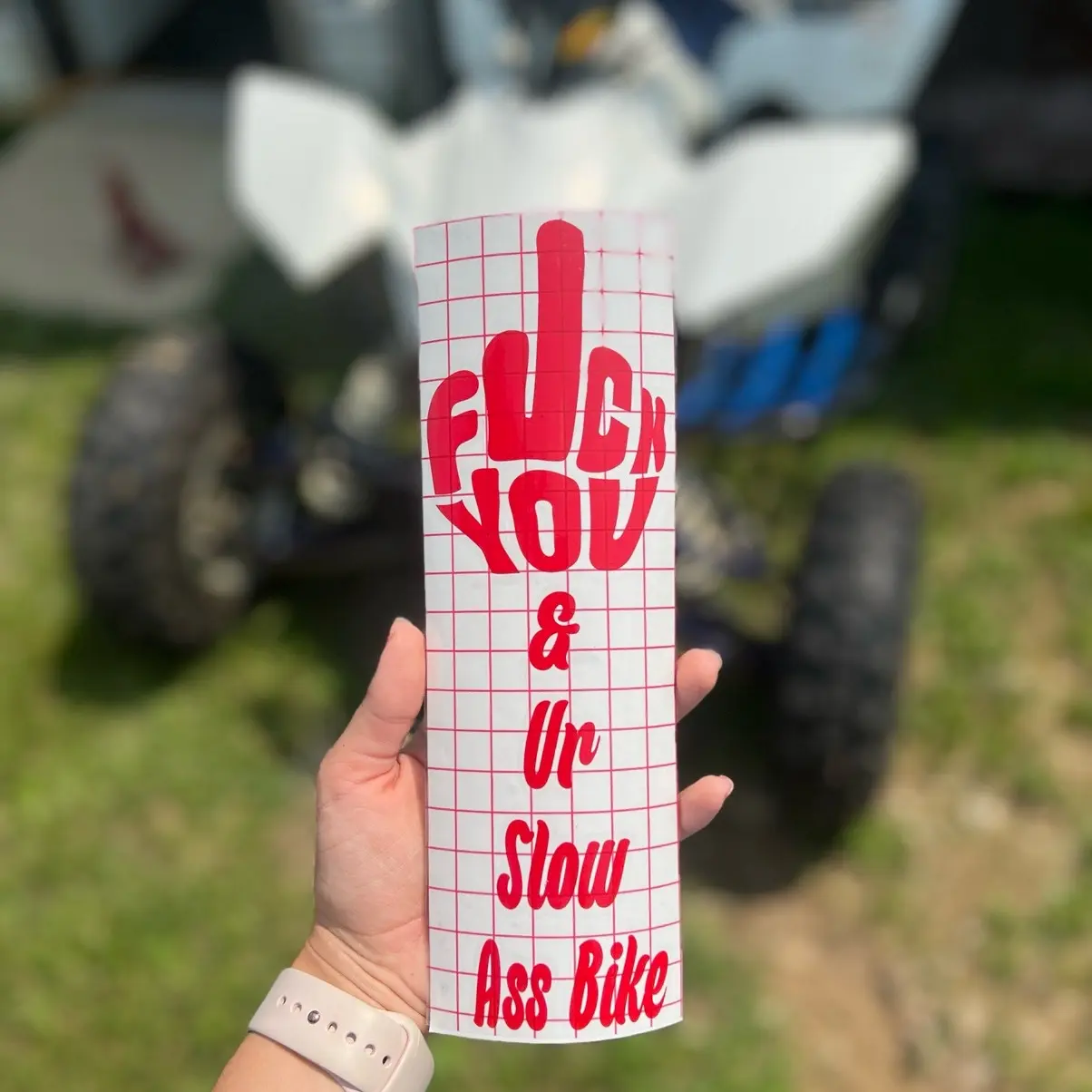 F You & Your Slow Ass Bike| Funny Atv Decals| Four Wheeler Decals| Bike Stickers