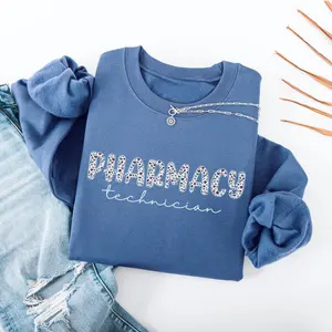 Pharmacy Technician Sweatshirt/Short Sleeve T-shirt  – Pharmacist Crewneck Valentine School PharmD Graduation Sweater Gift