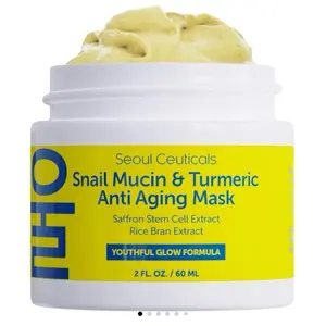 Snail Mucin & Turmeric Anti Aging Mask Skincare Face Mask Korean Skin Repair & Comfort