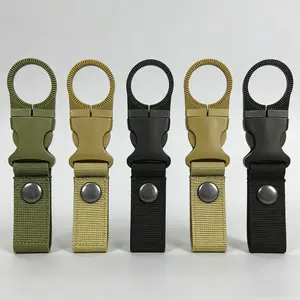 Random Color 5-Piece Portable Water Bottle Holder, Nylon Strap Clip, Hiking, Cycling, Multi-Functional Gear, Gym Accessory
