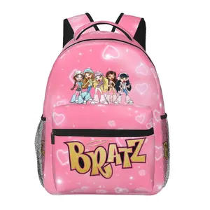 BRATZ school backpack with large capacity — casual daypack for outdoor sports and office; cartoon BRATZ merchandise laptop backpack/school bag for boys and girls, ideal as a gift