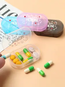 Egg-Shaped Medicine Storage Box, Portable Three-Compartment Organizer, Creative Gift for Students Teachers Travel Outdoor Activities, Vitamin Organizer