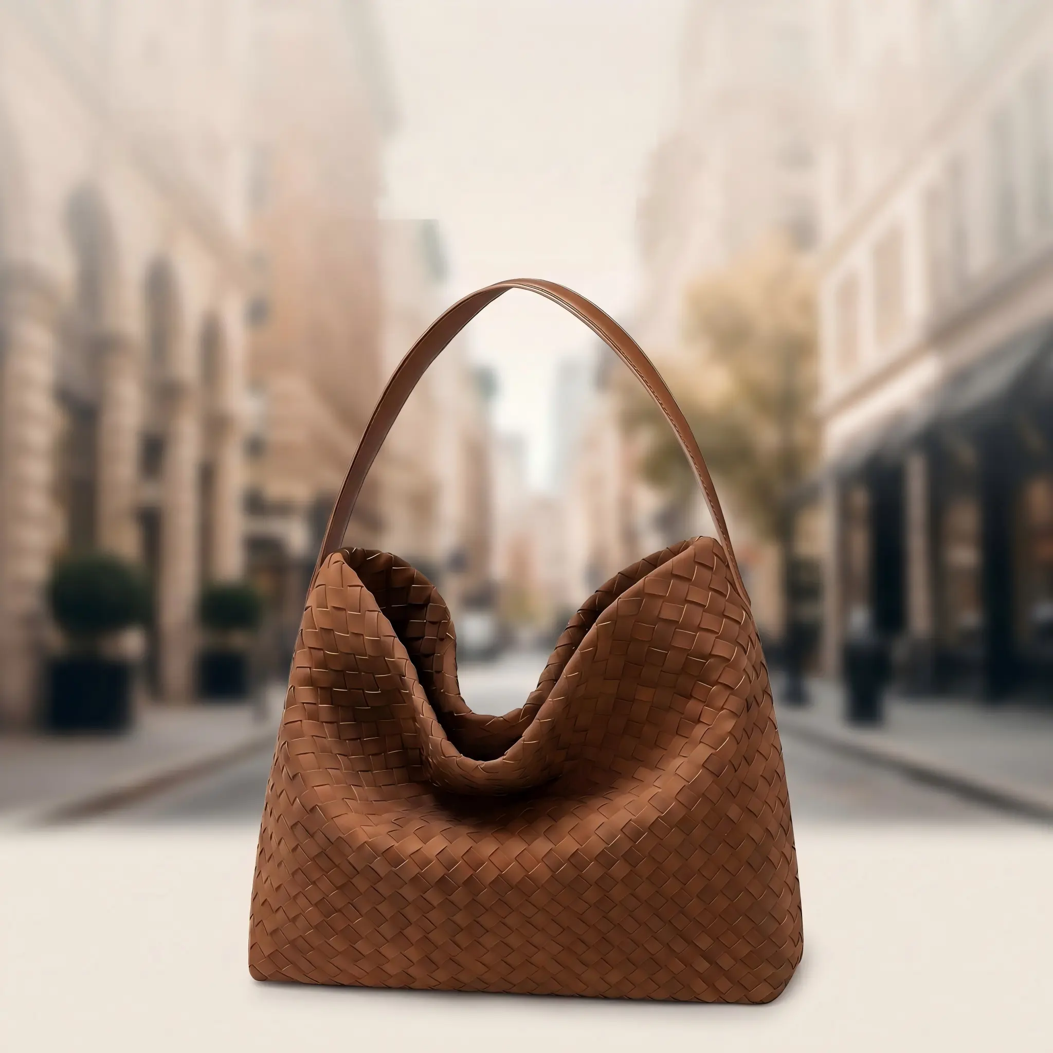Women Trendy Style Woven Leather Shoulder Bag | Lightweight, Chic & Perfect for Daily Wear