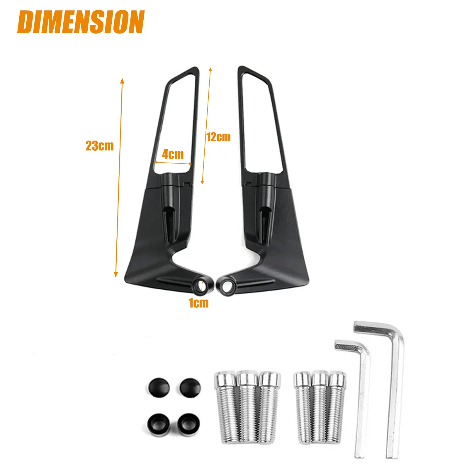 Motorcycle Rear View Mirrors Stealth Mirrors 360° Rotating