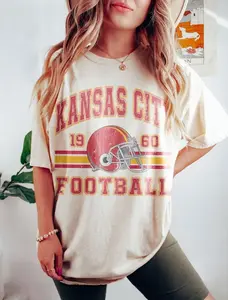 [Sale off up to 50%] Vintage 90s Style Kansa Football, KC Football tshirt, Game Day Shirt, KC Fan, Football, Graphic Streetwear T-shirt