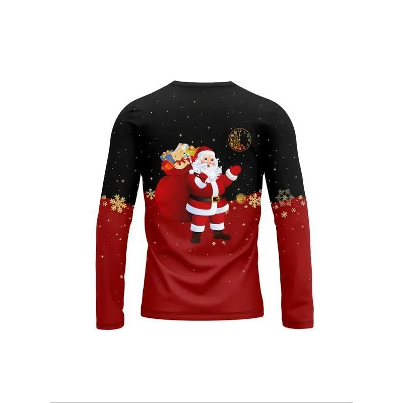 Men's Long Sleeve Santa Claus Pattern 3D Digital Print Top, & Casual Pullover with Snowflake Design, Holiday ClothingYQYI Men's Long Sleeve Santa Claus Pattern 3D Digital Print Top, & Casual Pullover with Snowflake Design, Holiday ClothingYQYI
