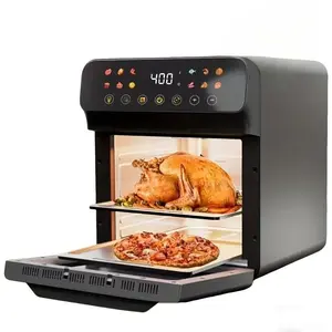 【SUMNEWSHOP】10QT XL Family Size Air Fryer Convection Oven with 12-in-1 Multi Function, Visible Window, Touchscreen, Healthy Choice, Oil-Free, Non-Stick Basket, Easy to Clean, One-Touch Operation, Baking, Heating, Air-drying, Fast Food