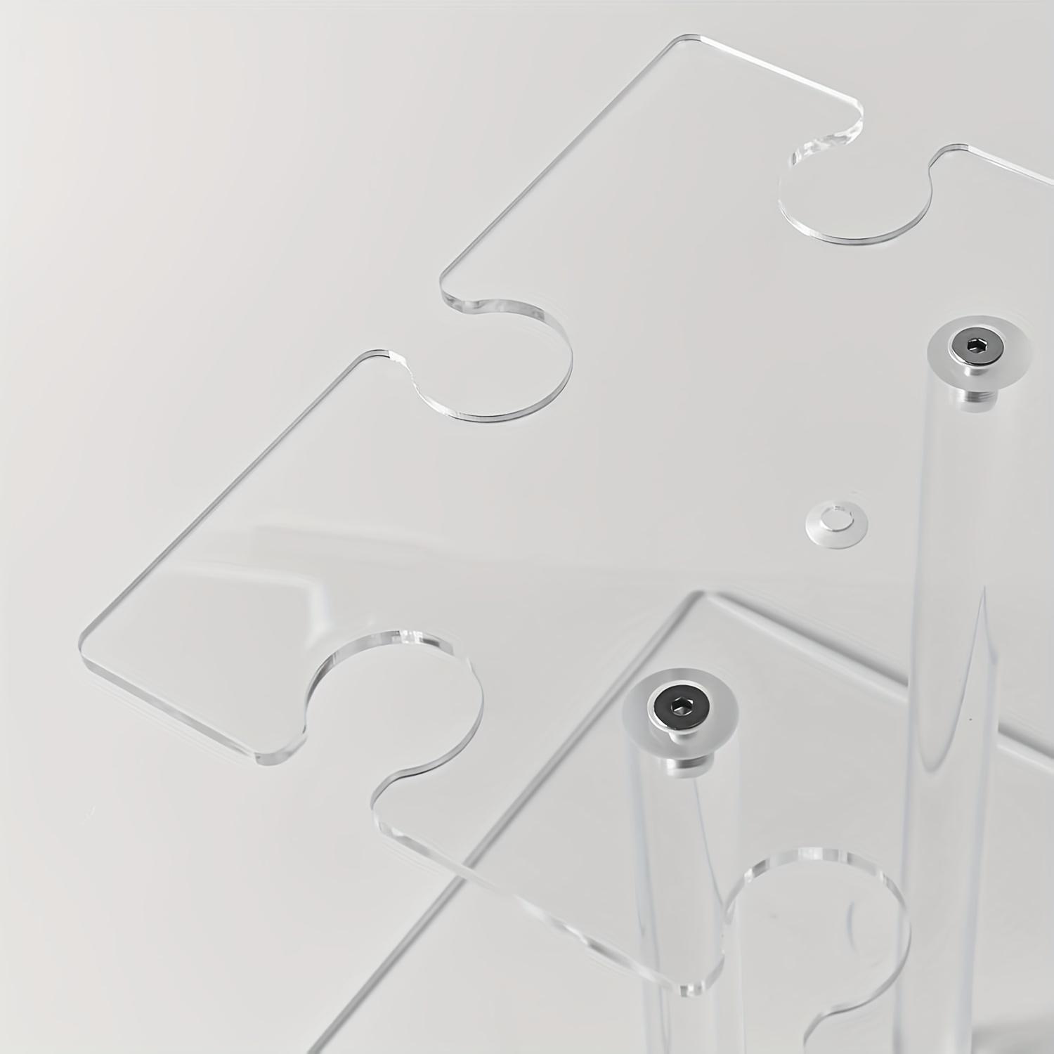 ADISEN 3 Tier Acrylic Champagne Holder 2 Tier Acrylic Champagne Flute Holder Stand for Party with 10 Slots, Countertop Champagne Glass Holder Stand Champagne Tower, Rectangle Acrylic Champagne Display Rack Stand 16.93×9.06×1.97 inch