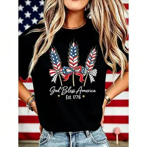 God Bless America Women T-shirt 250 Years America Anniversary USA 250th Birthday Gift Shirt Memorial Independence Day 4th of July Men Women Cotton Tee Shirt