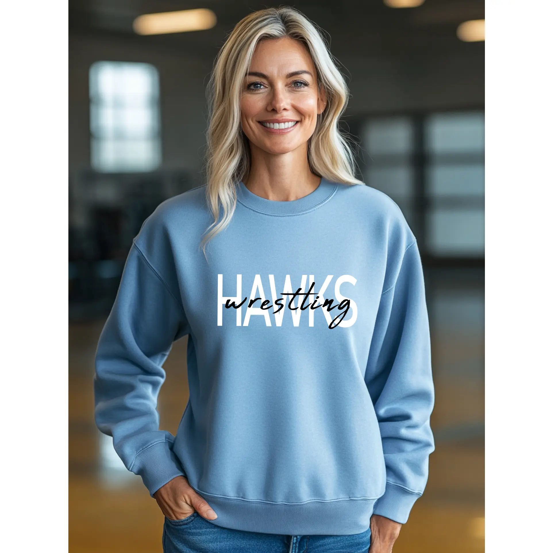 Hawks Wrestling Mod Crewneck Sweatshirt