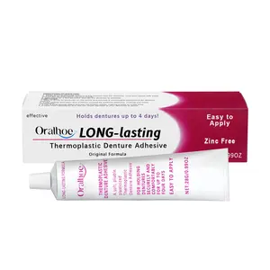 Cushion Grip Thermoplastic Denture Adhesive - Refits & Tightens Loose Dentures - 0.99oz (Pack of2)