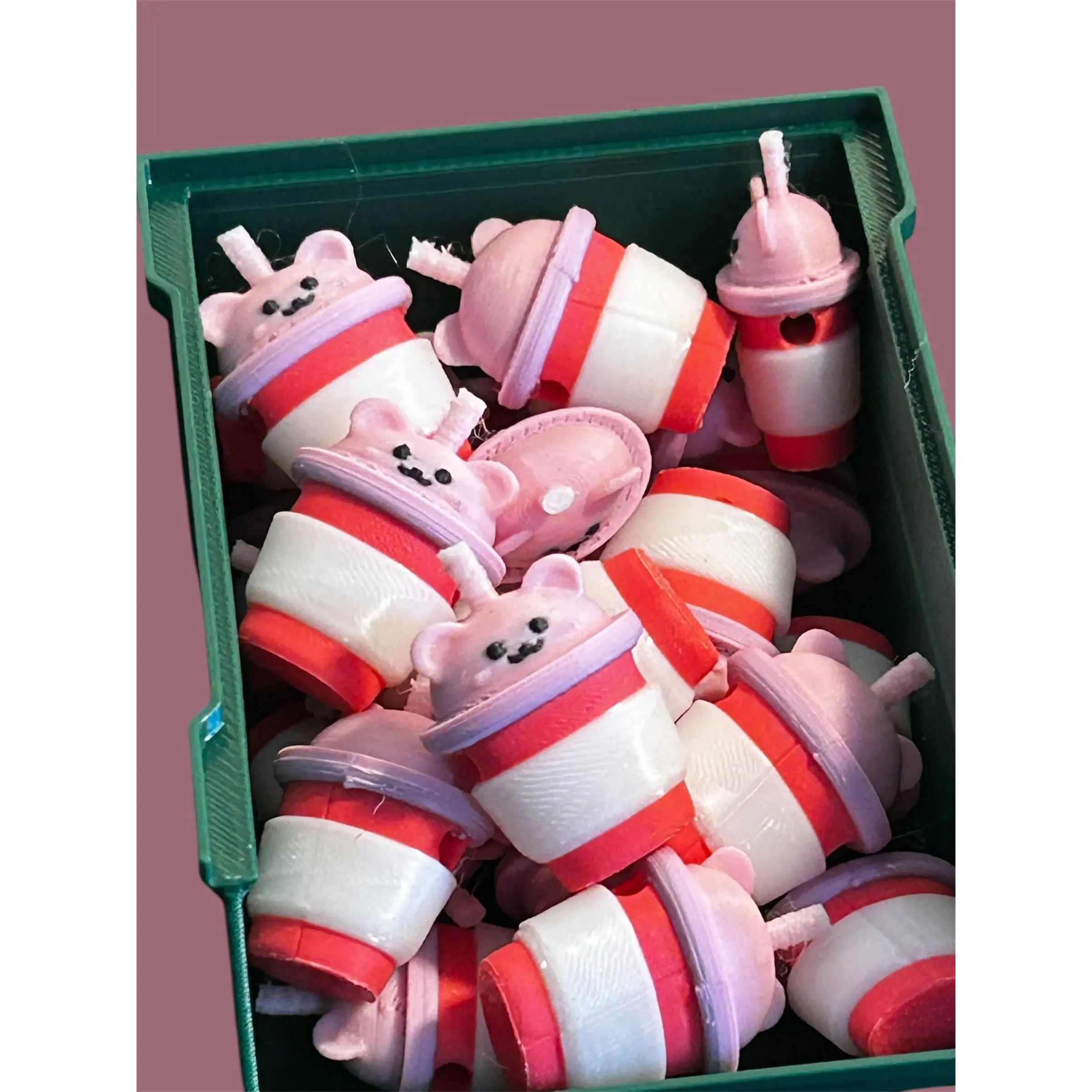 Cute Teddy Boba Coffee Shaped Kandi Beads
