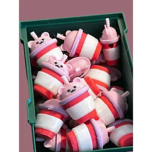 Cute Teddy Boba Coffee Shaped Kandi Beads