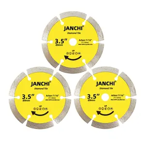3.5-Inch Tile Diamond Blade, Diamond Cutting Wheel for Cuts Masonry, Porcelain, Slate, Stone, Cement Backer Board, 7/16" Arbor Compatible with All Dremel Ultra-Saws and RotoZip Saws