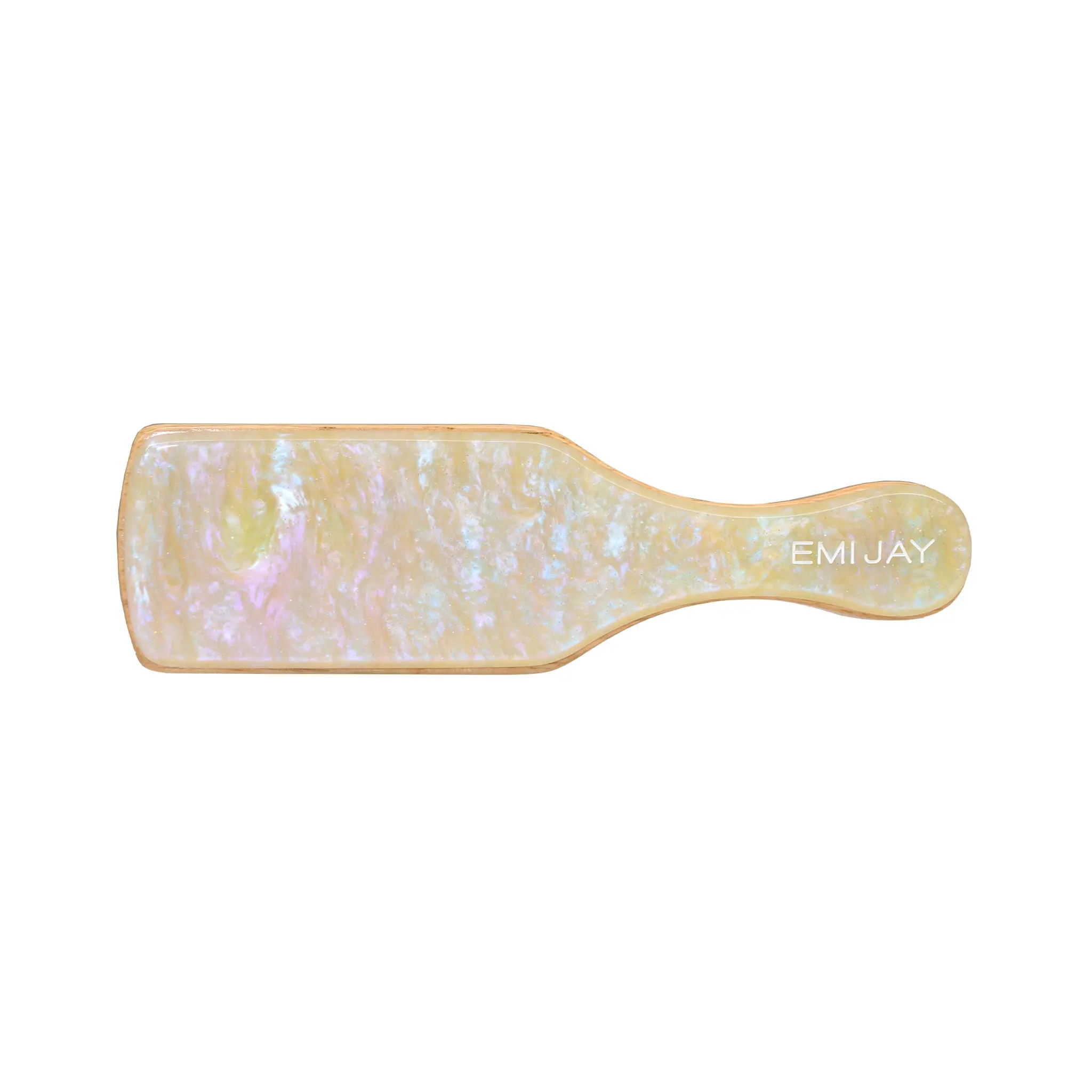 Emi Jay Mini Boar Bristle Bamboo Hair Brush in Lemon Sugar