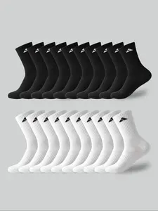 Unisex Youth Socks Set, & Colors, Trendy Design, Triangle Pattern Print, High-Cut Sports Basketball Socks