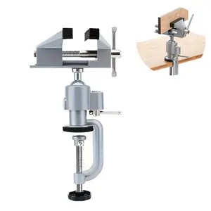 Multi-Angle Bench Vise  - 360° Rotating Table Vise, Universal Holding Tool for DIY, Crafts & Jewelry Making