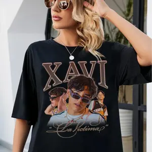 Xavi Look Tshirt Player A Regional Mexicano, Xavi Tshirt Mexican Corridos Musica La Diabla Merch La Victima Latino, Unisex T-Shirt, Short Sleeve Tee
