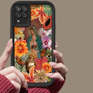 Virgin Mary pattern frosted for【Galaxy A12】super cool full protection soft case - 975
