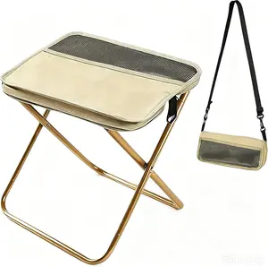 Collapsible Camping Stool, 12 inch Portable Folding Stool with Sling Bag, Ultralight Camping Chair Fishing Stool for Gardening Beach Hiking